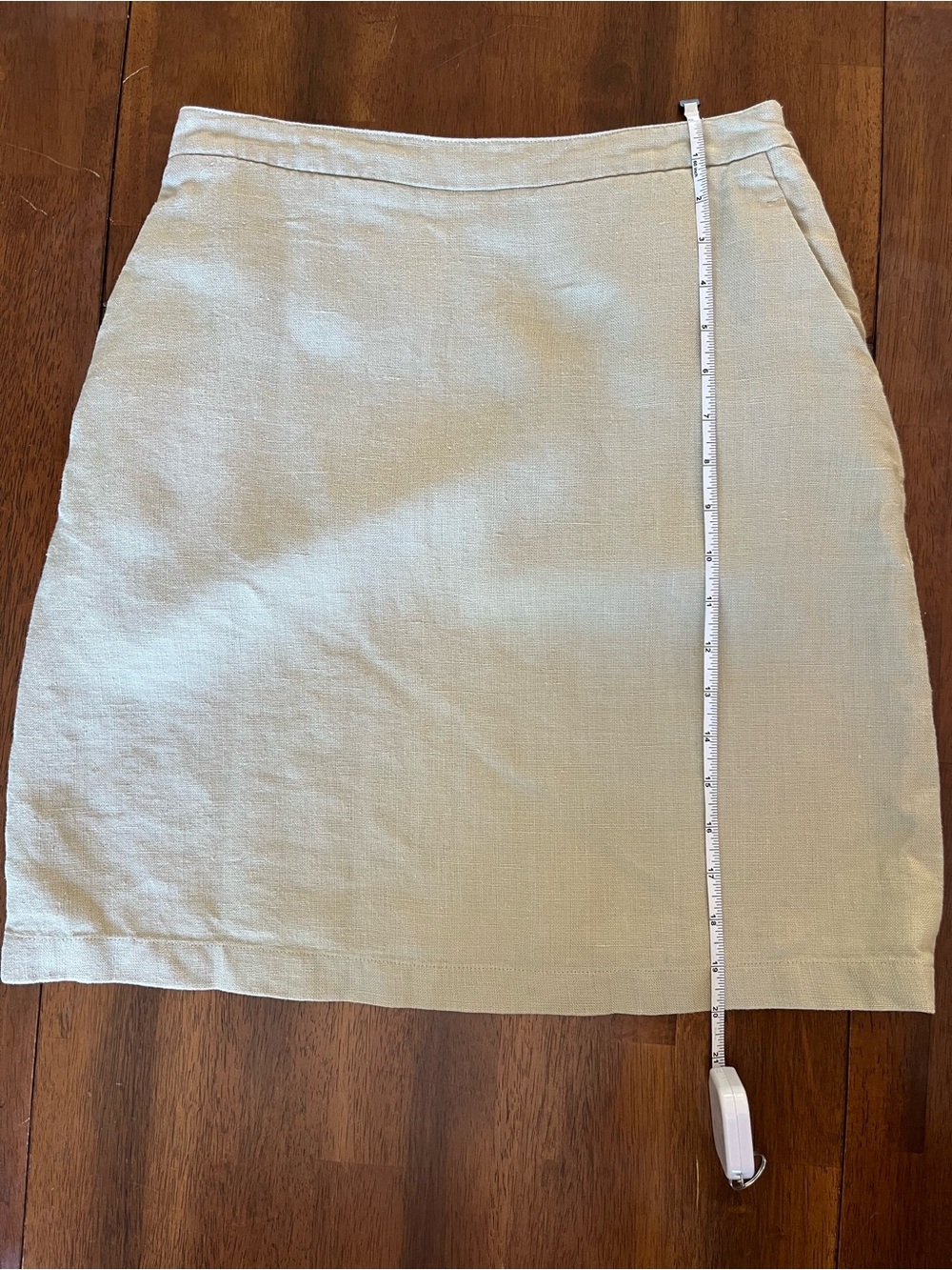 Banana Republic 100% Linen Classic Cream Women's Skirt - Picture 5 of 5